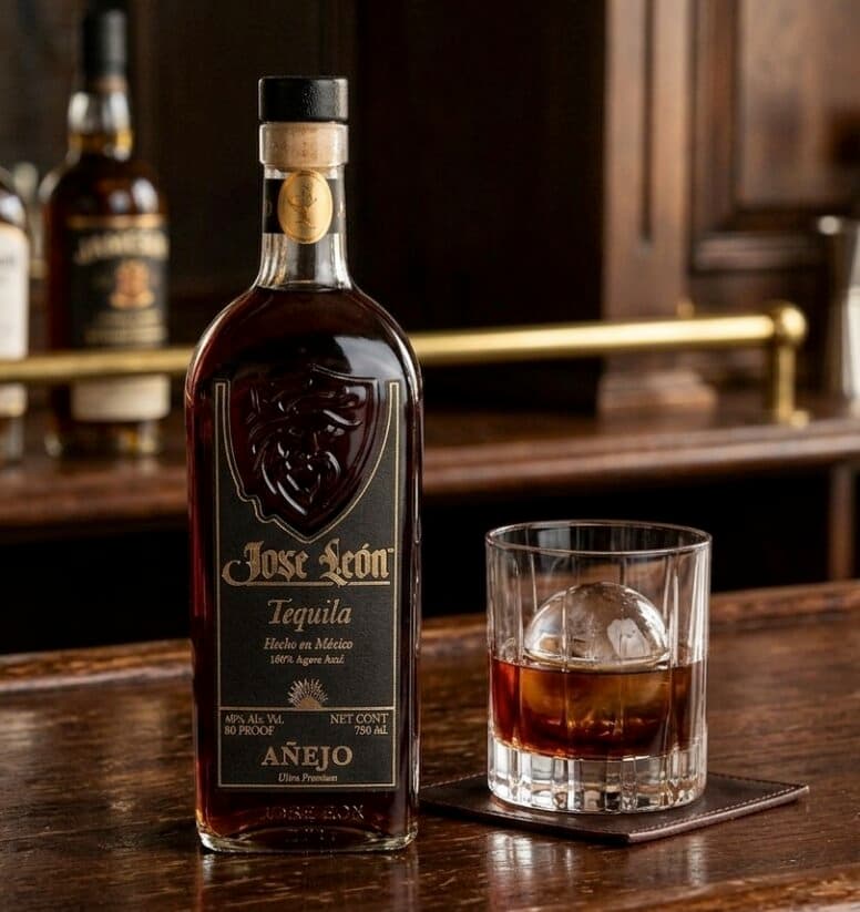 Jose León Añejo tequila bottle