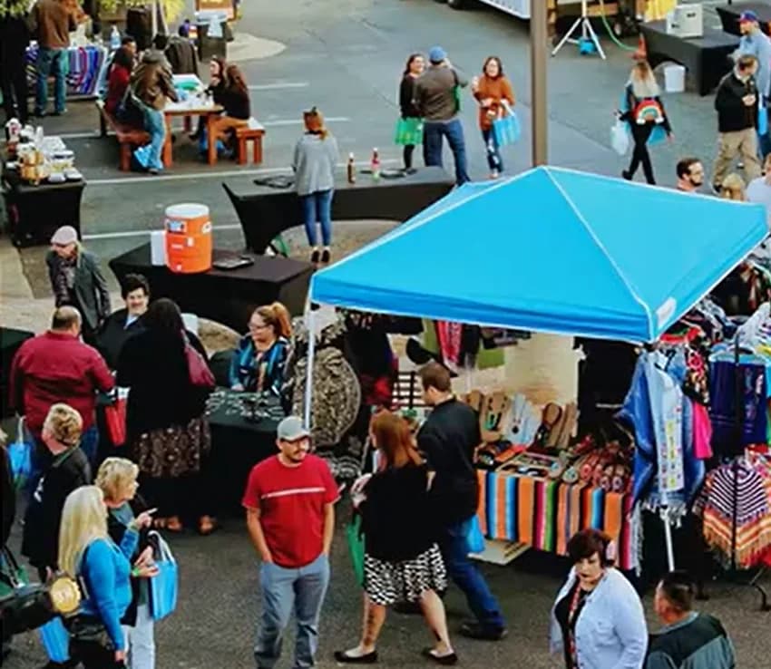 Guests enjoying the Austin Tequila Festival marketplace